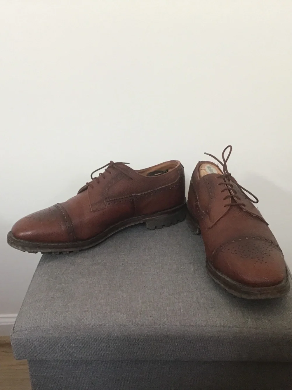 K Shoes Made in England Pebble Grained Goodyear Welted UK 11 US 11.5 - 12
